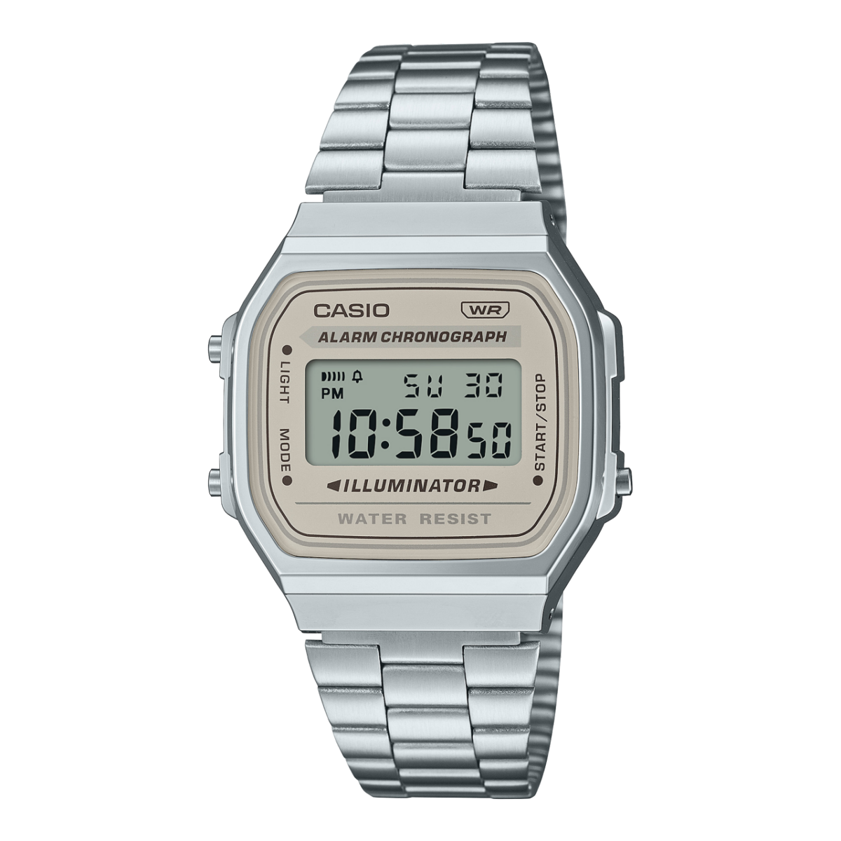 Reloj Casio Vintage  Dial Plateado - JO-A168WA-8AYES
