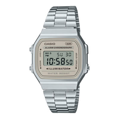 Reloj Casio Vintage  Dial Plateado - JO-A168WA-8AYES