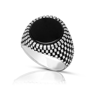 Sello Hombre Ónix Redondo Óxido (JO-SO1440)