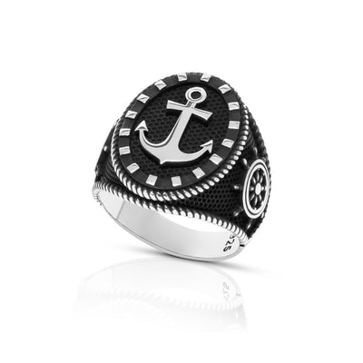 Sello Hombre Oval Ancla Óxido (JO-SO1444)