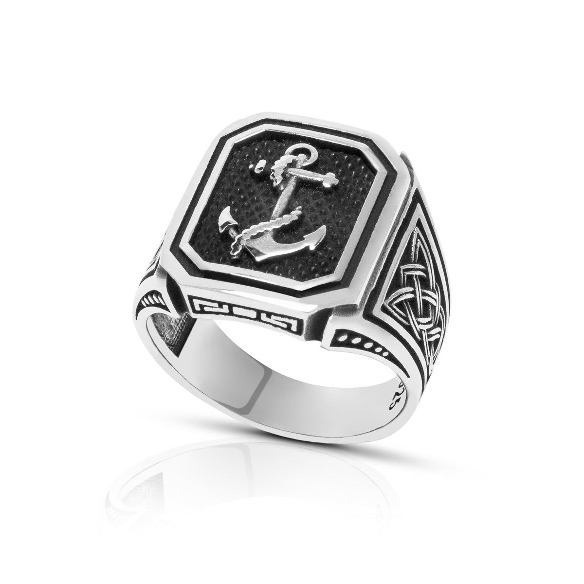 Sello Hombre Rectangular Ancla Óxido (JO-SO1443)