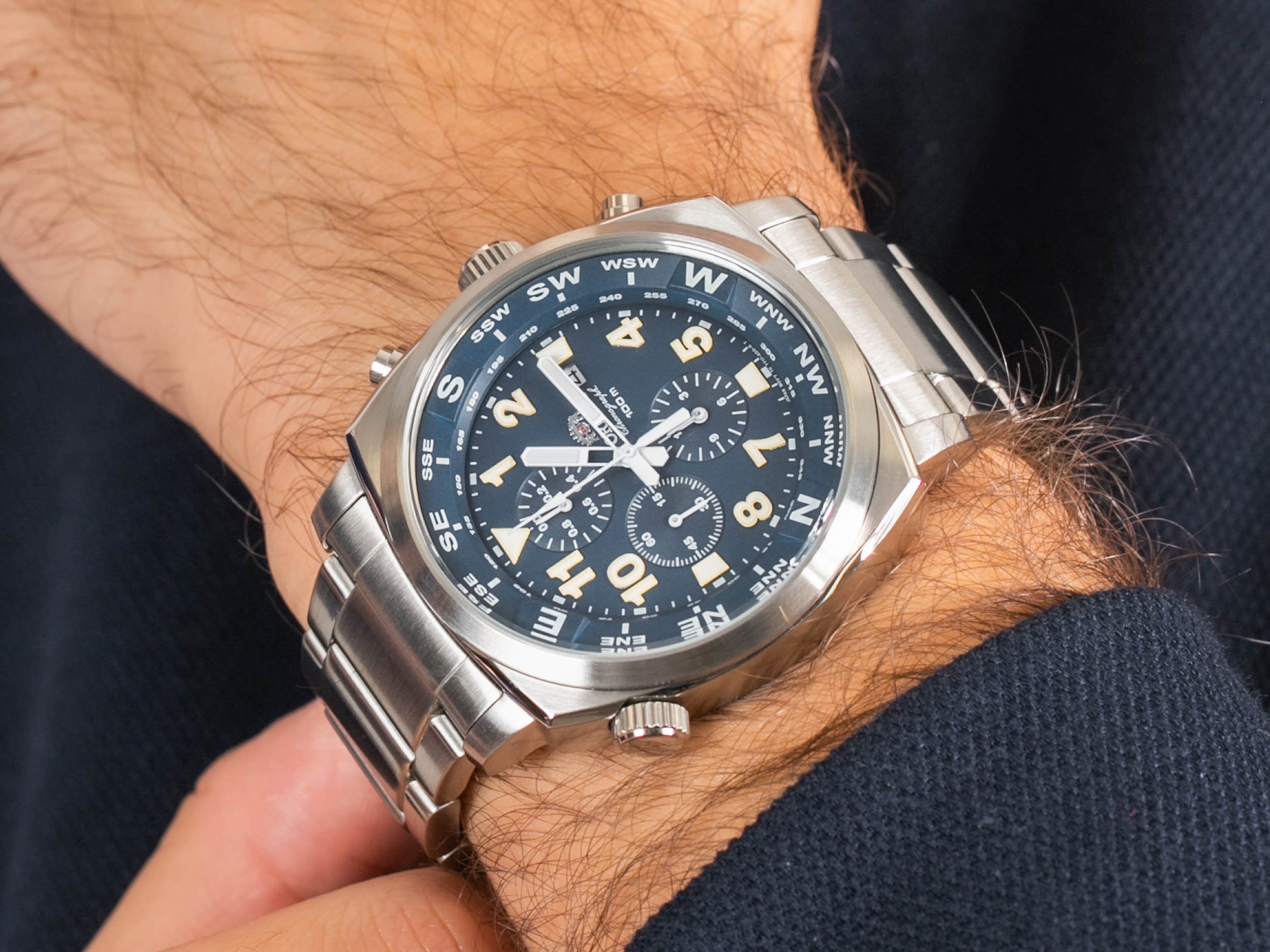 Reloj Orient Hombre Cronógrafo Cuarzo JO-FTT17002D0 Esfera Azul - Relojería Joyería Orlando